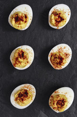 Homemade Spicy Deviled Eggs with Paprika
