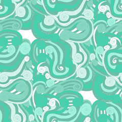 Fototapeta na wymiar Seamless pattern with abstract motifs