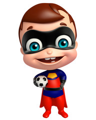 cute superbaby with  Football