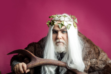 Zeus god with antlers