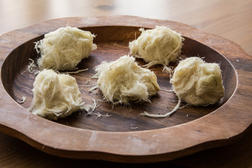 Turkish Traditional Dessert Pismaniye.
