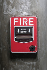 Red Fire Alarm Box on the wall