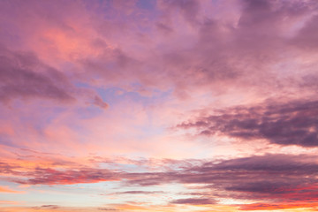 Naklejka na ściany i meble Beautiful colors sunset clouds