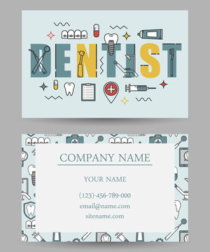 business card templates dental clinic