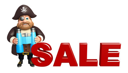 Pirate with  Sale sign & Binocular