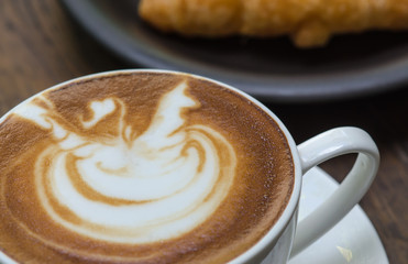 Barista making a cup of coffee