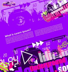 Obraz premium abstract bacground template music club grange