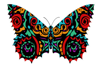 Fototapeta na wymiar Butterfly Psychodelic Design