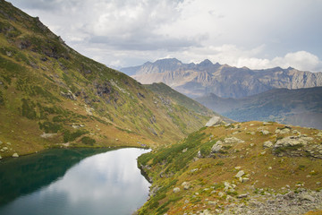 Naklejka na ściany i meble Mountain lake in Abkhazia. Caucasus.