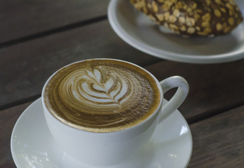Barista making a cup of coffee