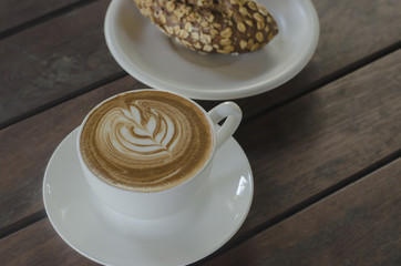 Barista making a cup of coffee