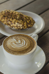 Barista making a cup of coffee