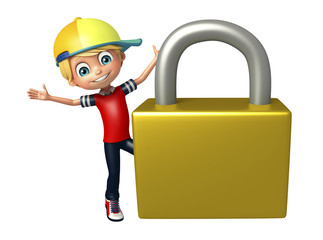 kid boy with  lock