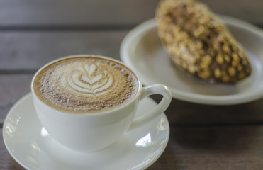 Barista making a cup of coffee