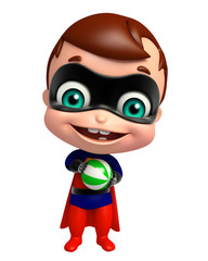 cute superbaby with Big ball