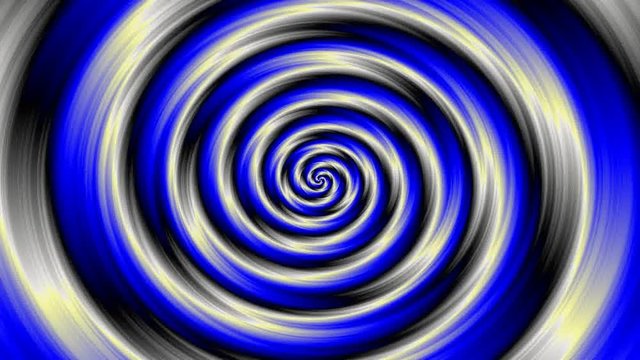 Colorful modern abstract spiral - blue and silver pattern 