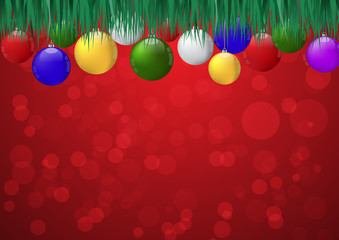 Christmas ball background vector illustration