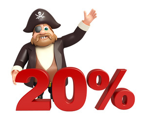 Pirate with 20% sign
