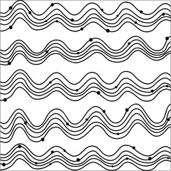 Doodle wavy dotted line of hand draw background
