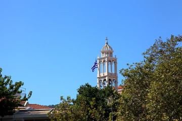 Church tower in Skiathos,Greece