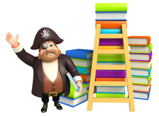 Pirate with Book stack & ladder