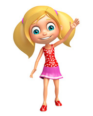 kid girl with Funny pose