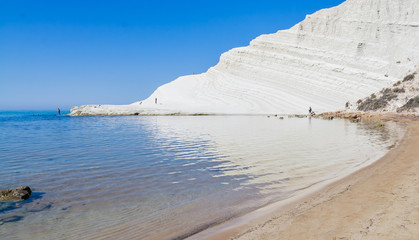 The white cliff called "Scala dei Turchi" in Sicily, 