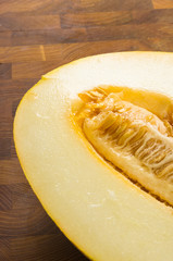 half of ripe juicy melon