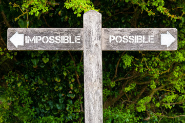 IMPOSSIBLE versus POSSIBLE directional signs
