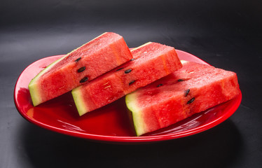 Fresh sliced watermelon