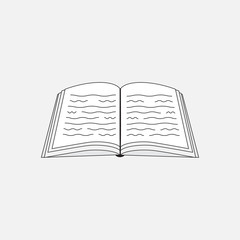 Book icon isolated on white background