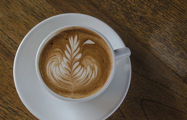 Barista making a cup of coffee