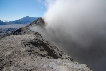 Sunrise at Mount Bromo volcano, the magnificent view of Mt. Brom