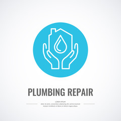 Logo, plumbing service.