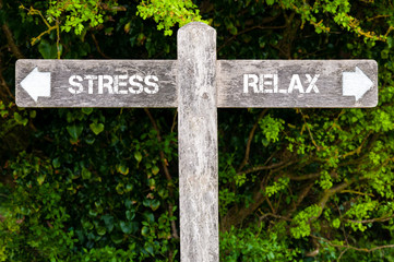 STRESS versus RELAX directional signs