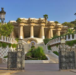 entry Park Guell in Barcelona, Barcelona - Park Guell, Spain