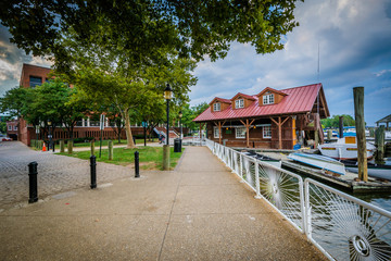 Buildings and docks on the Potomac River Waterfront, in Alexandr