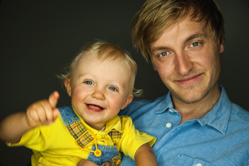 Sohn mit dem Papa