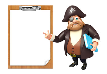 Pirate with Exam pad & book