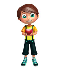 kid boy with apple