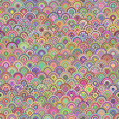 geometric background. ethnic multicolored red circles. seamless pattern. vector illustration.