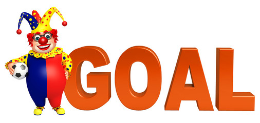 Clown with Goal sign