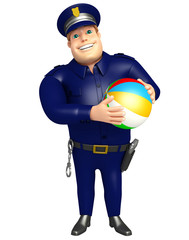 Police with Big ball
