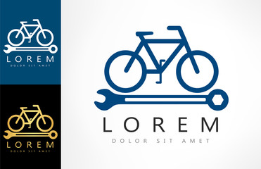 bike logo - vector illustration