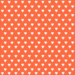 Seamless vector pattern with white hearts on pastel background