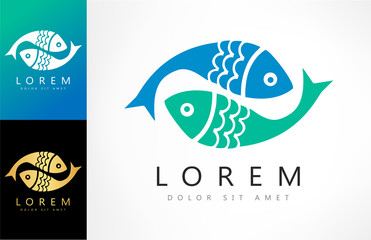 Fish logo vector