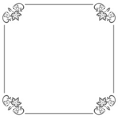 Autumn decorative frame