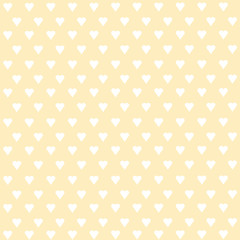 Seamless vector pattern with white hearts on pastel background