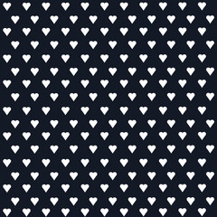 Seamless vector pattern with white hearts on pastel background