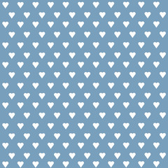 Seamless vector pattern with white hearts on pastel background
